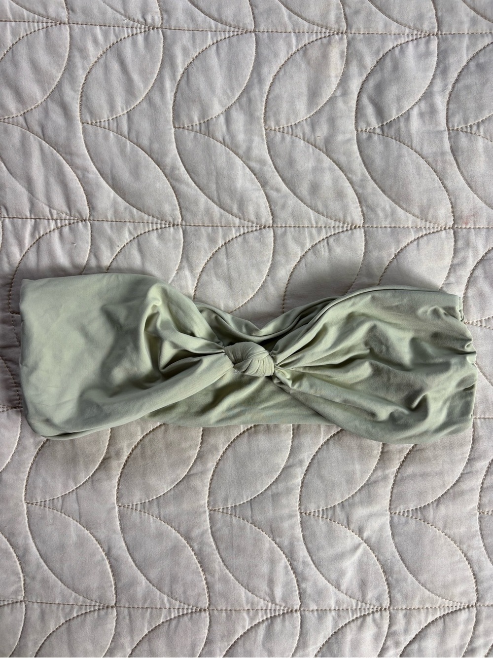 Stone Fox Swim Twist Front Bandeau - Sage